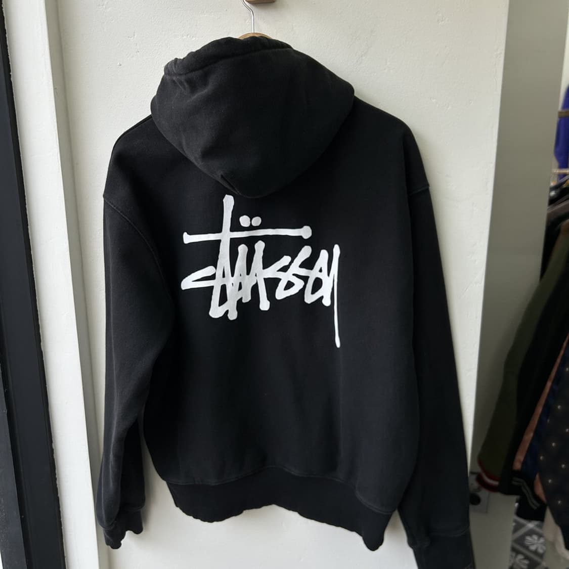 16241 - 스투시 베이직 블랙 후드티 상품이미지6