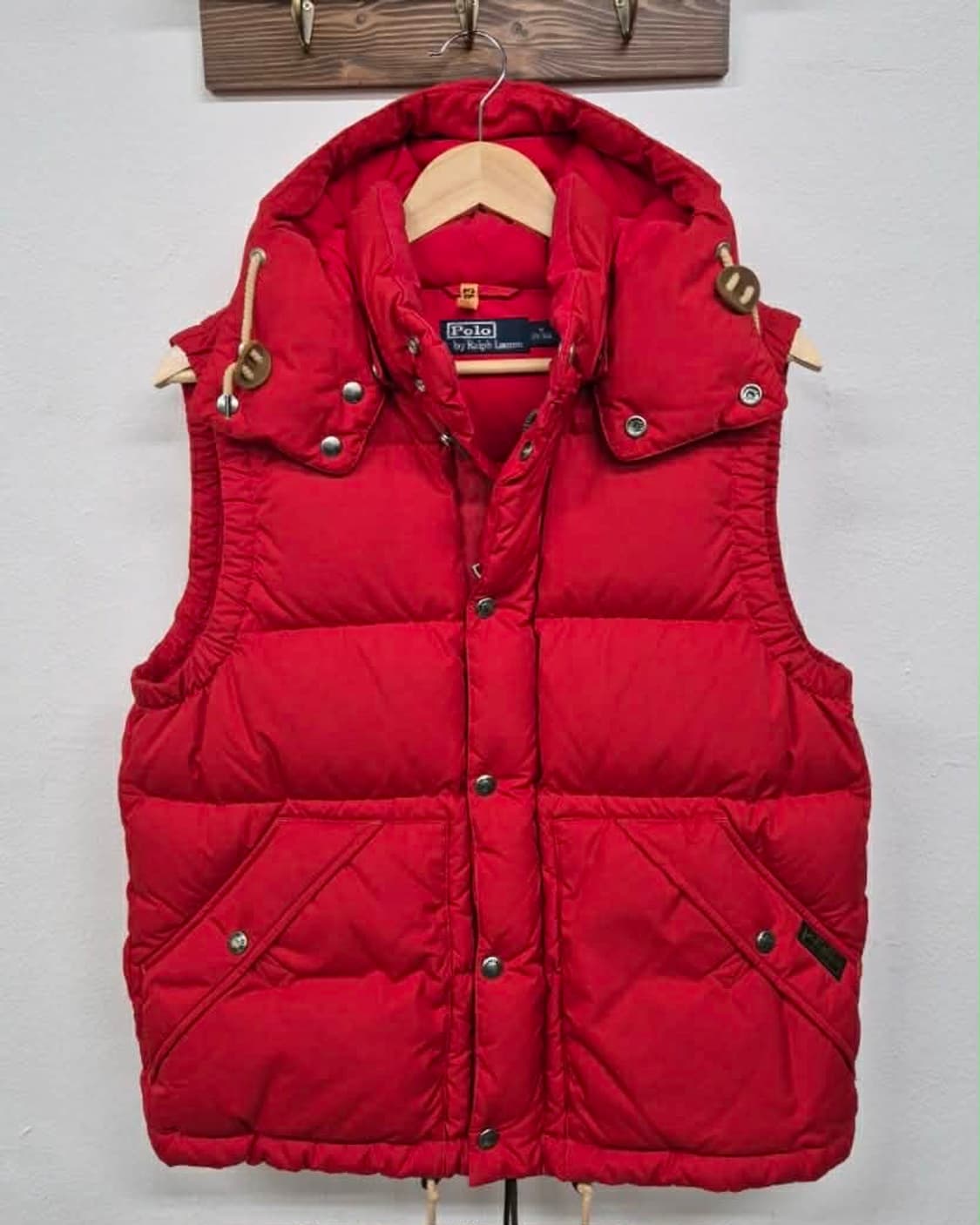 [M] 폴로 랄프로렌 레드 덕다운 패딩 베스트 상품이미지1