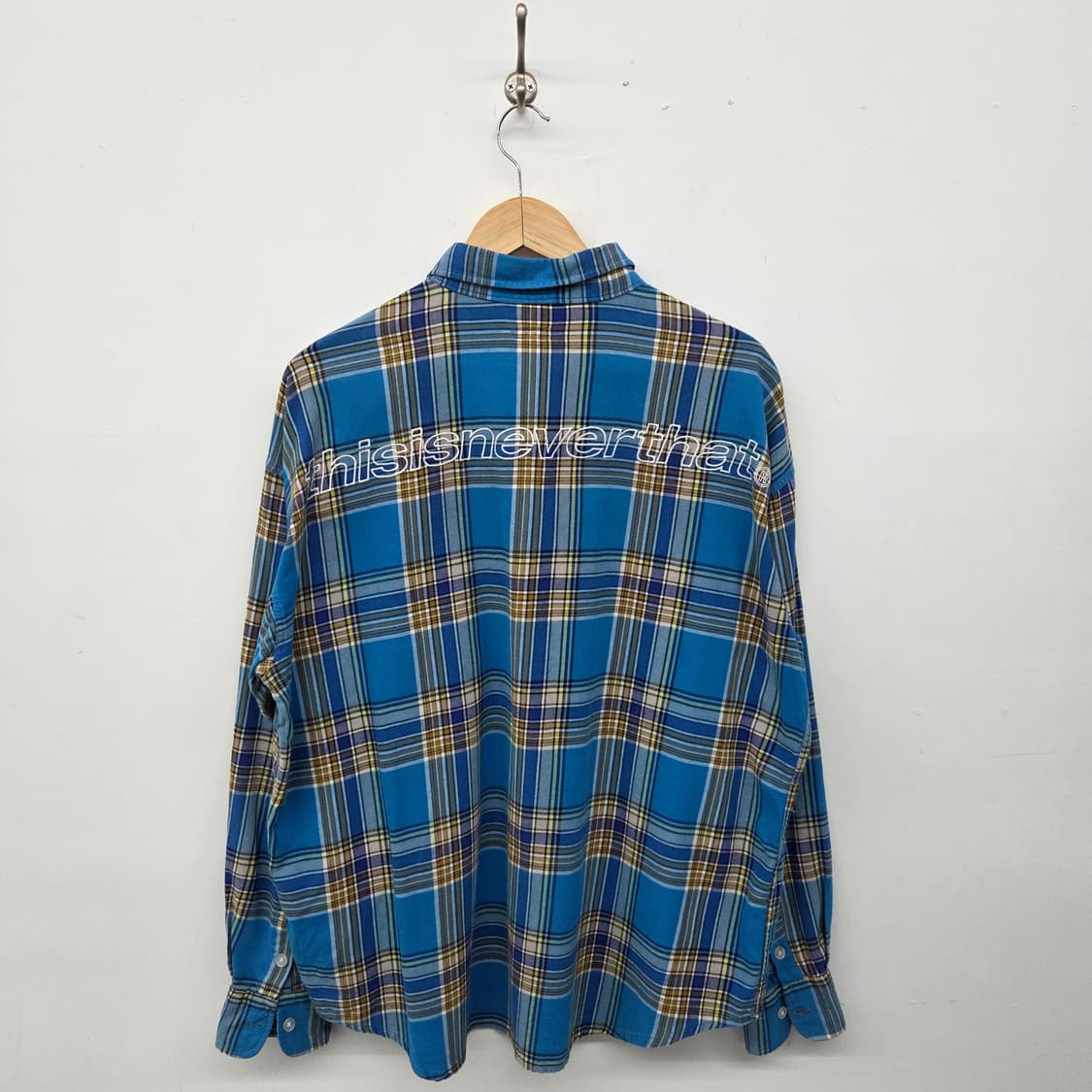 디스이즈네버댓 블루 체크 셔츠 M 상품이미지4
