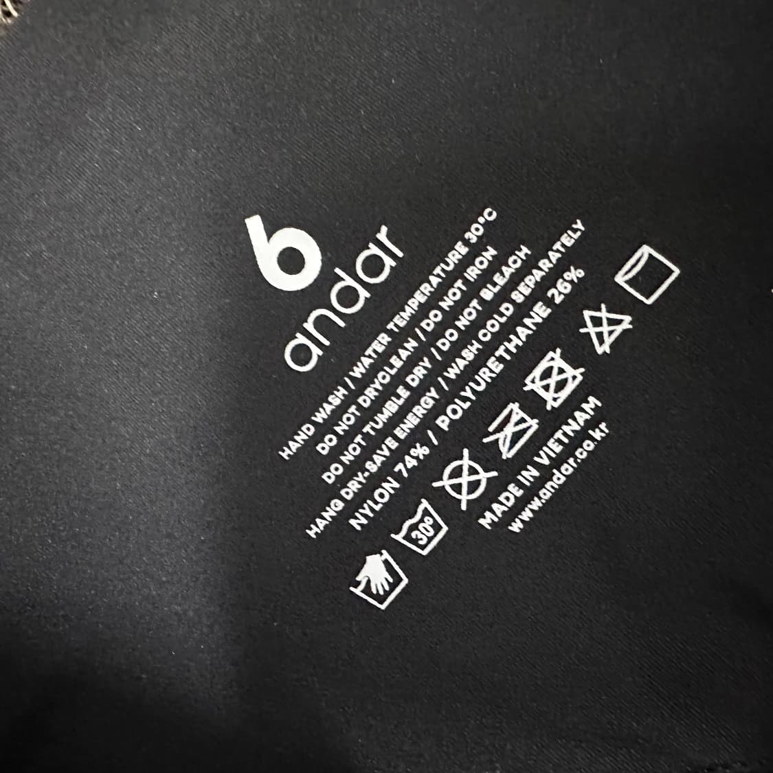 [새상품] andar 안다르 웜블랙 여성 레깅스 요가복 바지 6 상품이미지5