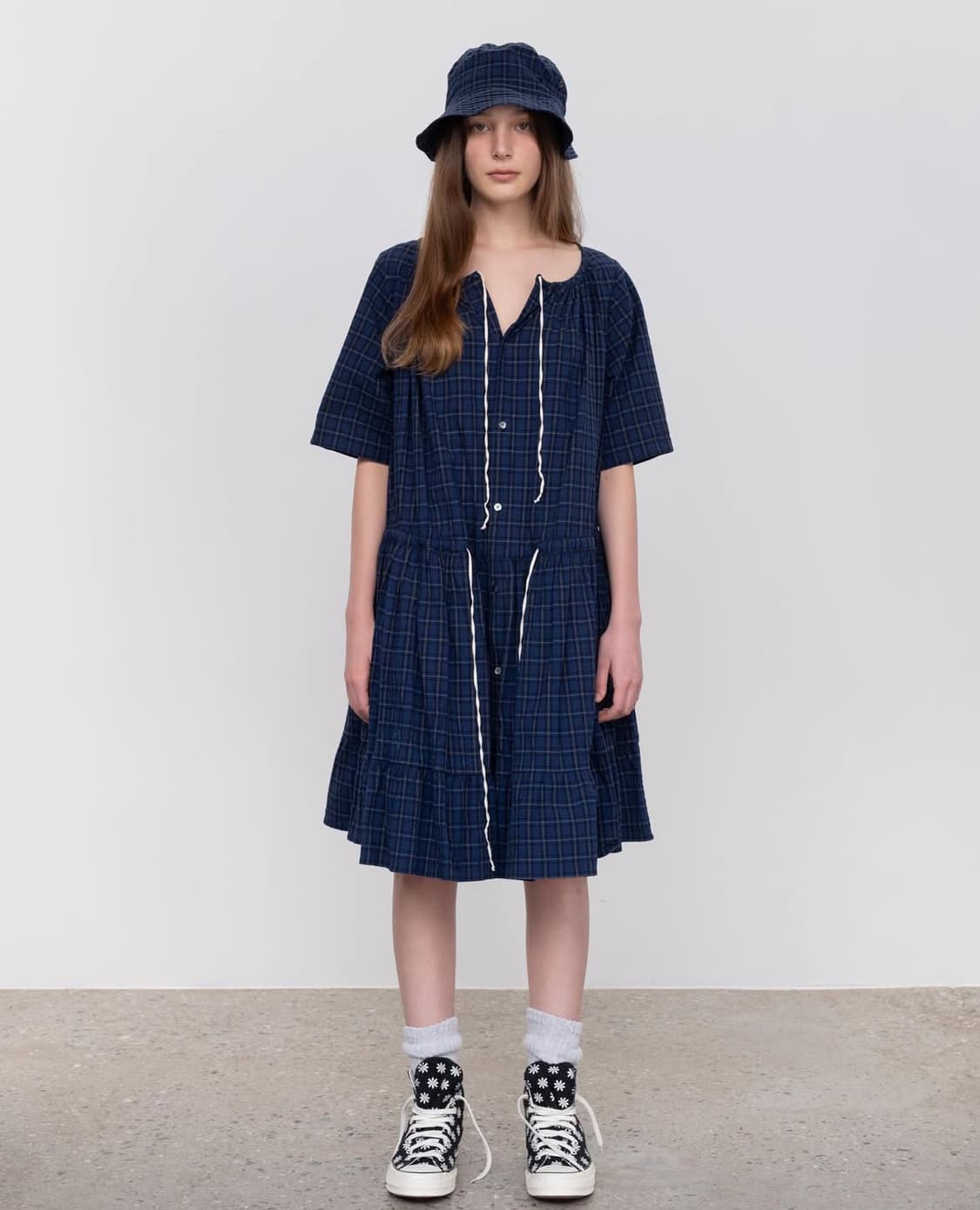 비아플레인 Via River check onepiece 상품이미지2