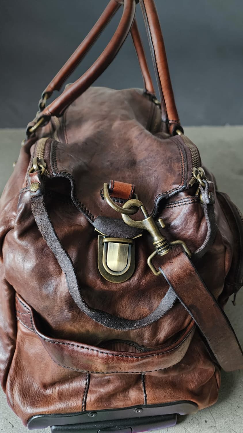 이태리 캄포마찌 가죽 보스턴백 여행가방 캐리어 상품이미지6