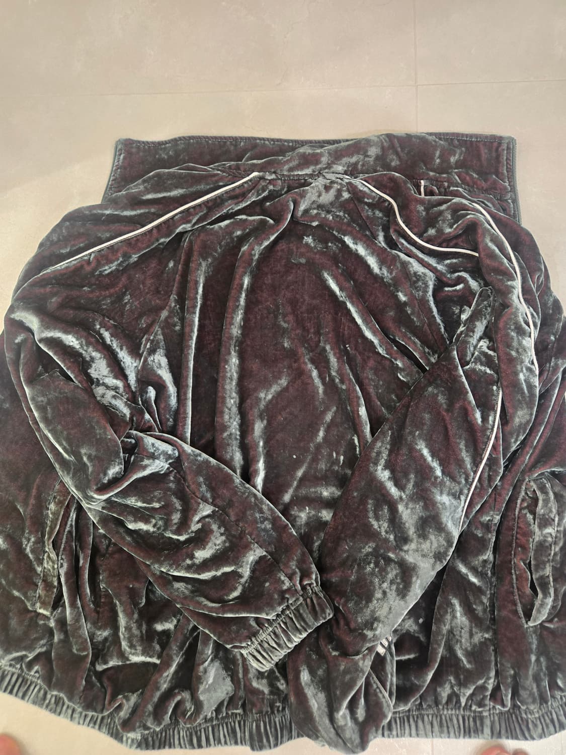 슈프림 크러쉬드 벨벳 자켓 L 상품이미지5