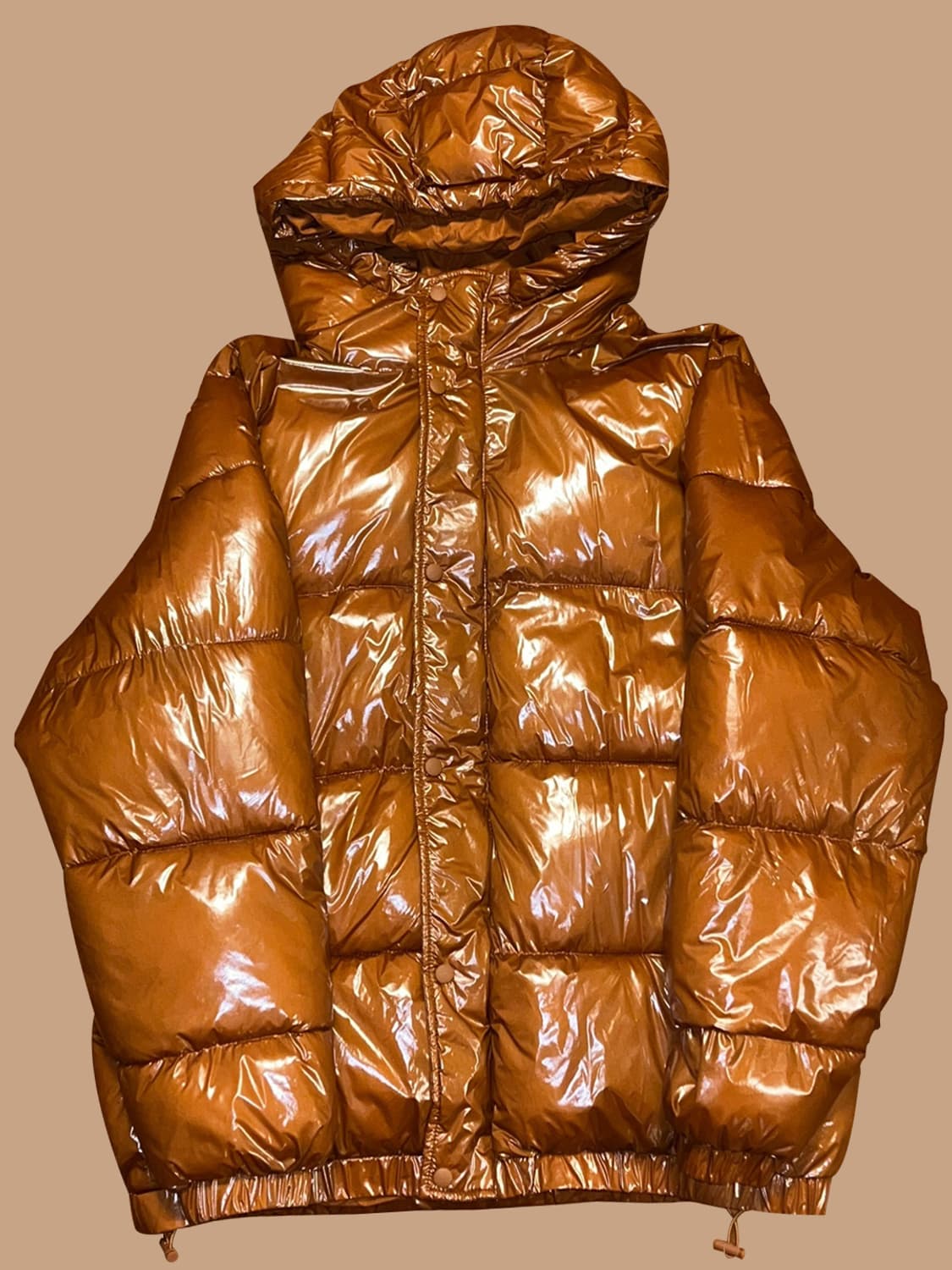 [남자L-XL]자라 다크 오렌지 유광 방수 패딩 상품이미지1