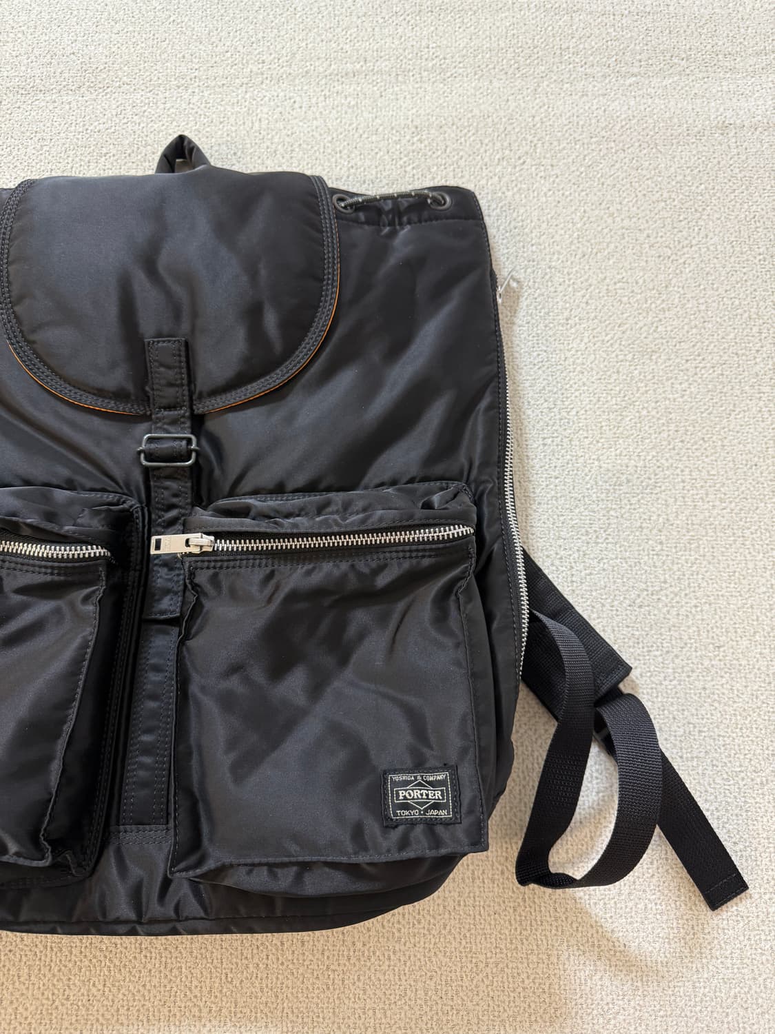 (신형) PORTER 포터 탱커 백팩 럭색 지퍼 블랙 상품이미지3