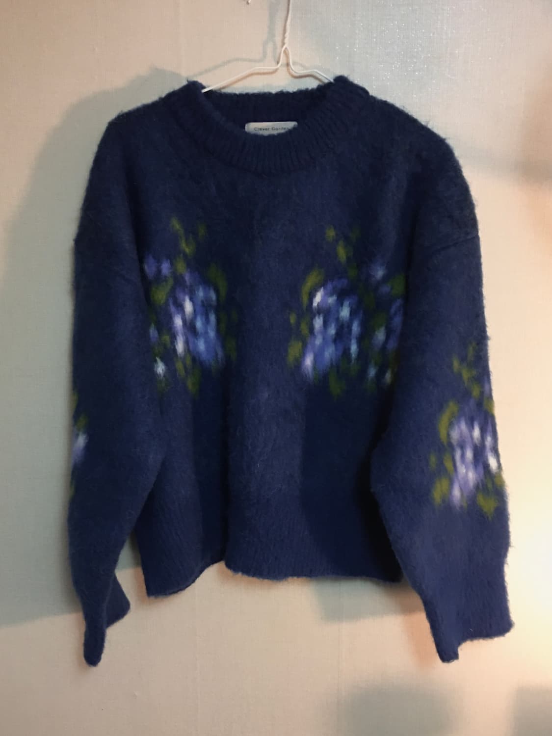 (새상품) 남녀공용 모헤어 니트 블루 상품이미지2