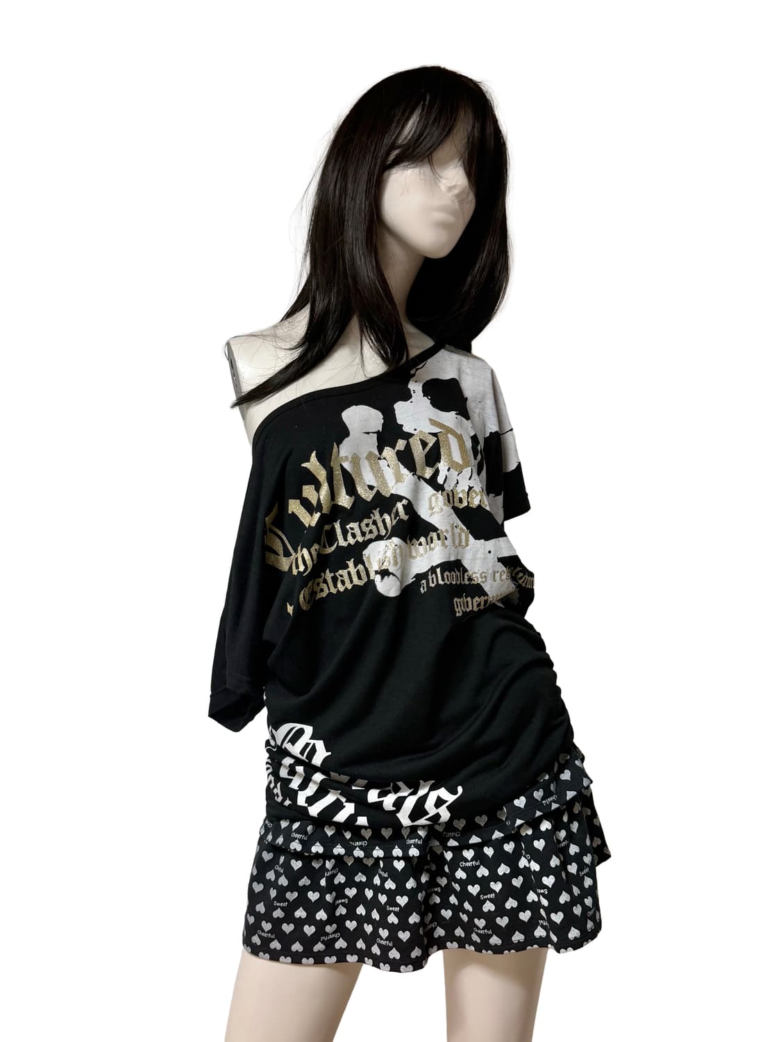 갸루펑크 Skull 셔링 티셔츠 상품이미지3