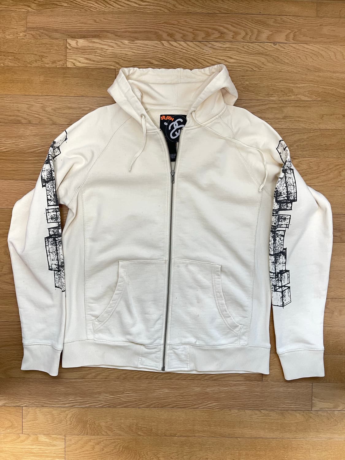 Stussy × Delta Zip-up Hoodie (Ivory) L 상품이미지1