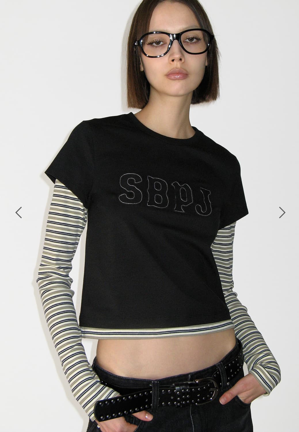 썬번프로젝트LOGO PATCH LAYERED LONG SLEEVE TOP 상품이미지1