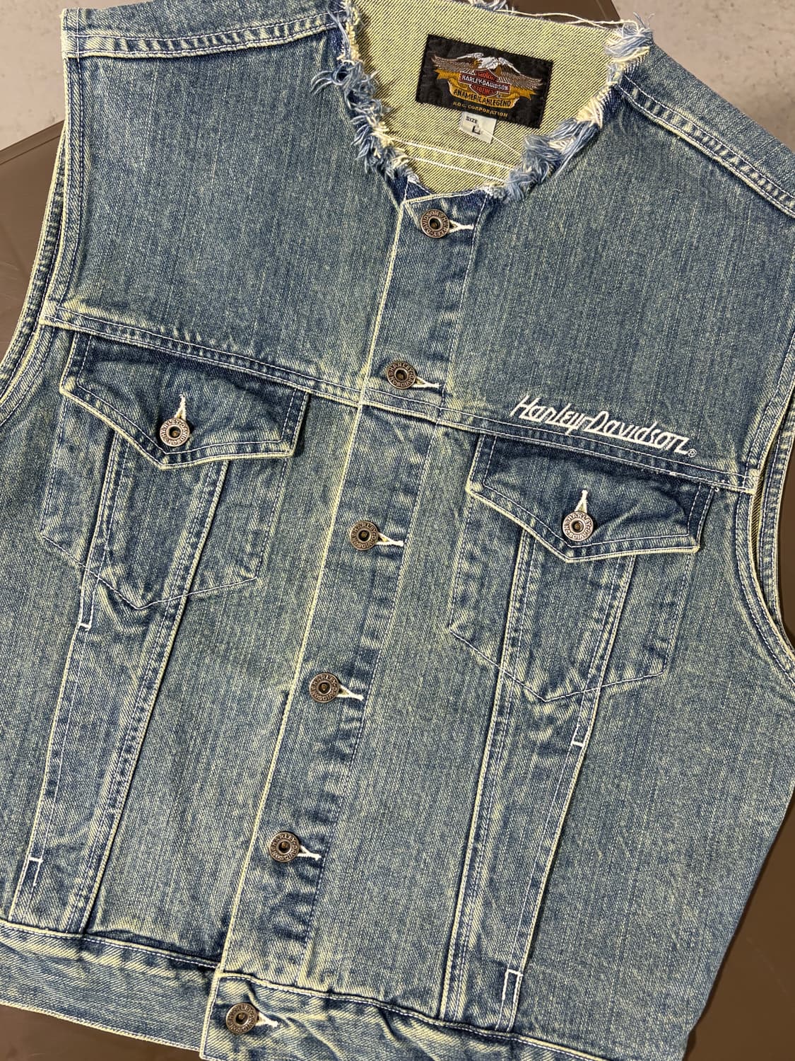 할리데이비슨 플레임 자수 베스트  상품이미지7