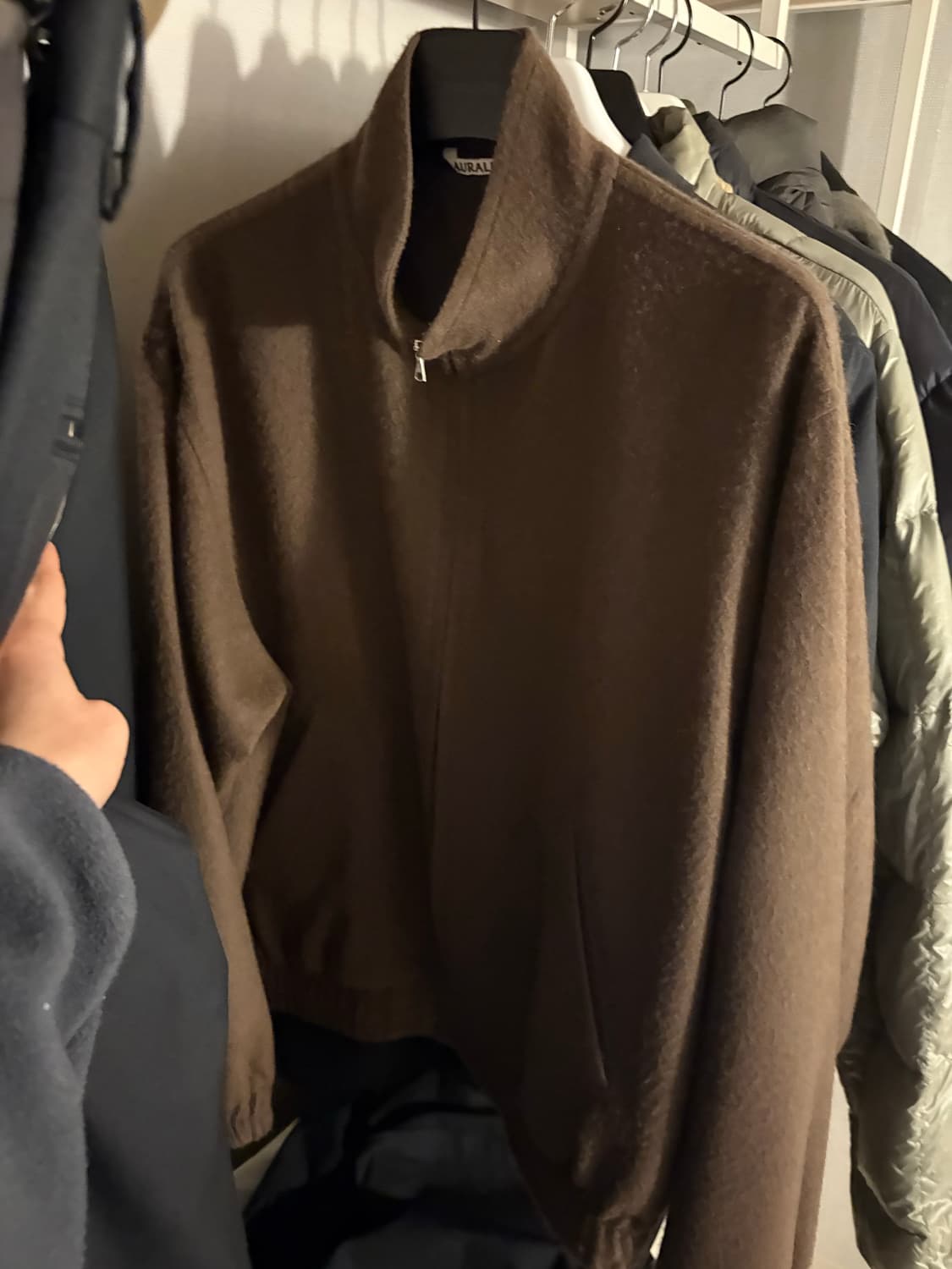 23fw 오라리 베이비카멜 블루종 4 상품이미지1