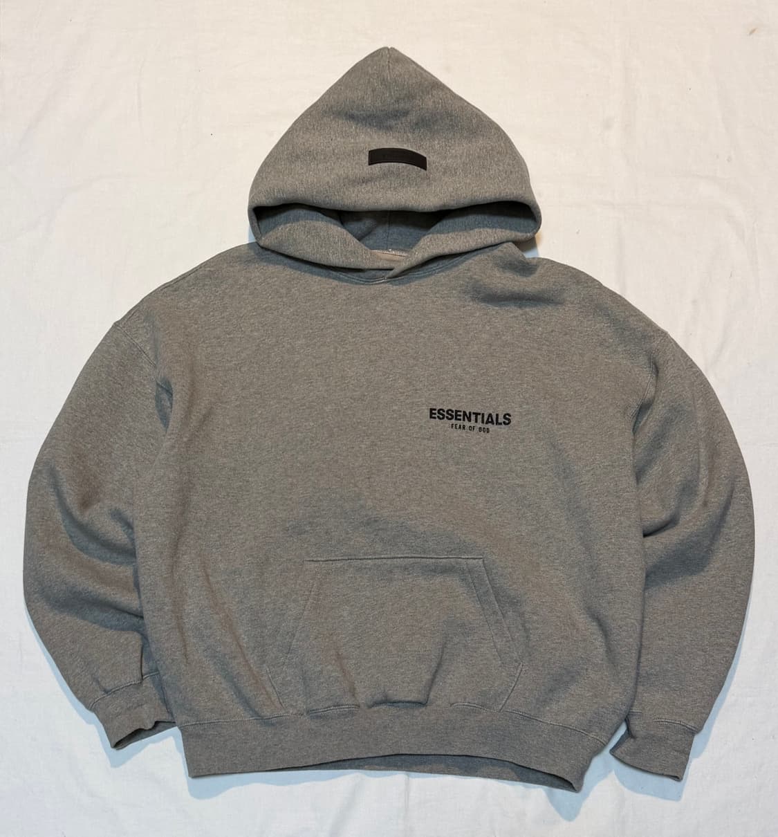에센셜 피어오브갓 빅로고 후드티 그레이 상품이미지2