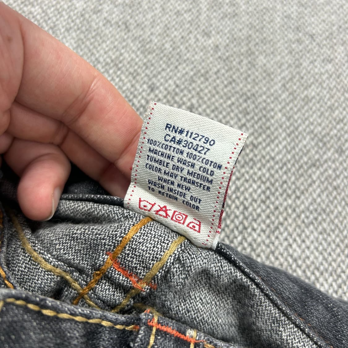 트루릴리전 조이 빅티 스티치 데님팬츠(27) 상품이미지8