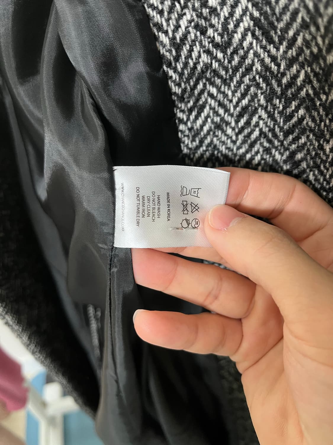 챈스챈스 울 헤링본 더블코트 S 사이즈 (김원중 코트) 상품이미지10