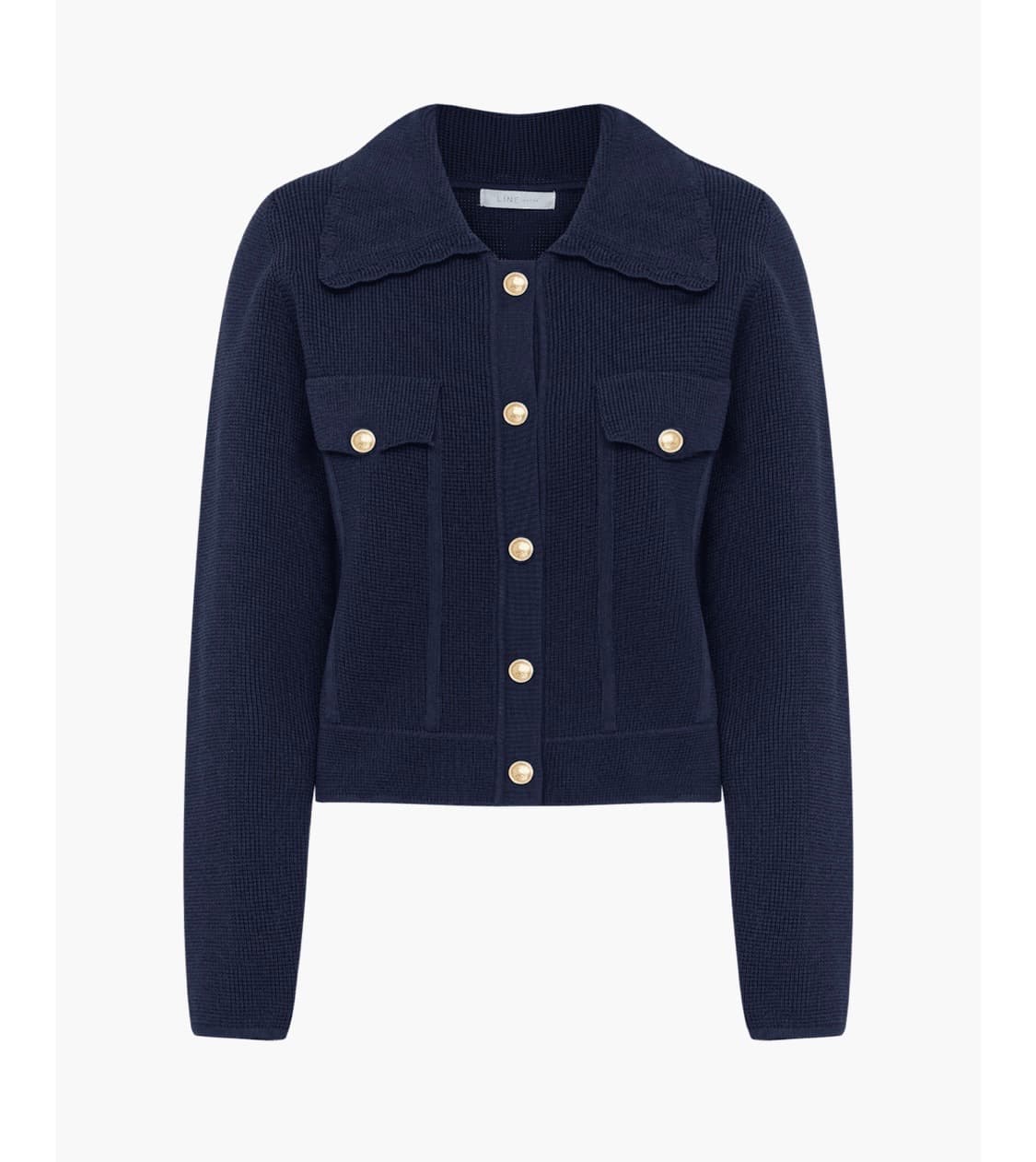 23ss 라인어디션 와이드 카라 버튼 가디건 프리사이즈 미사용 상품이미지1