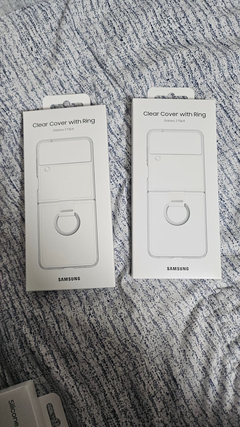 (미개봉,새상품 실사있음!!) 삼성z플립4 정품케이스 클리어 커버 윗 링 상품이미지2