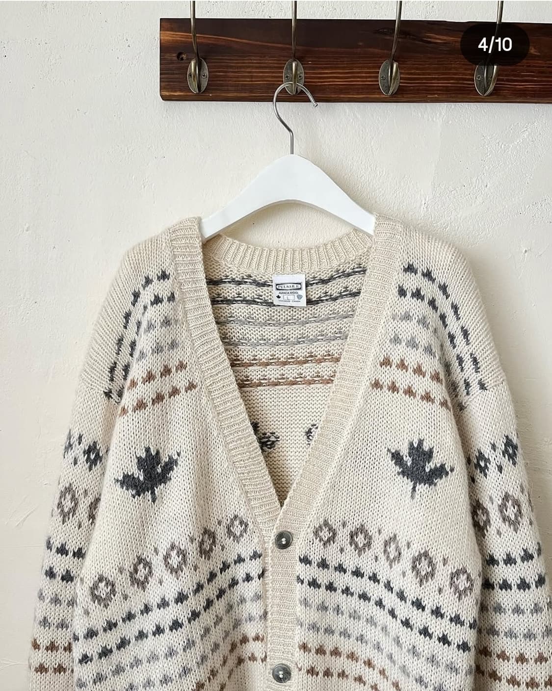 빈티지 캐나다 단풍 니트가디건 상품이미지4