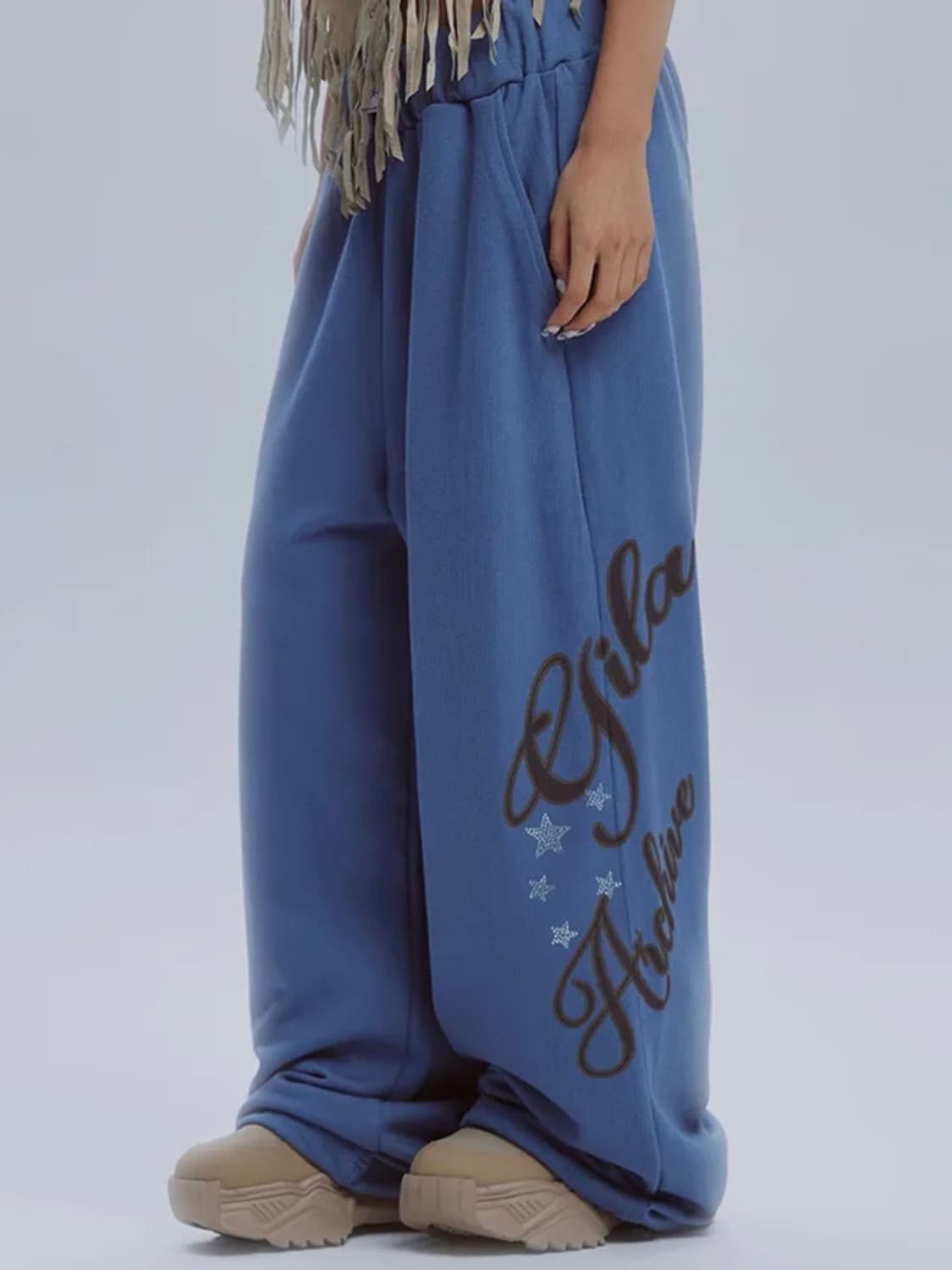 길라아카이브 로고 팬츠 블루 (새상품) 상품이미지2