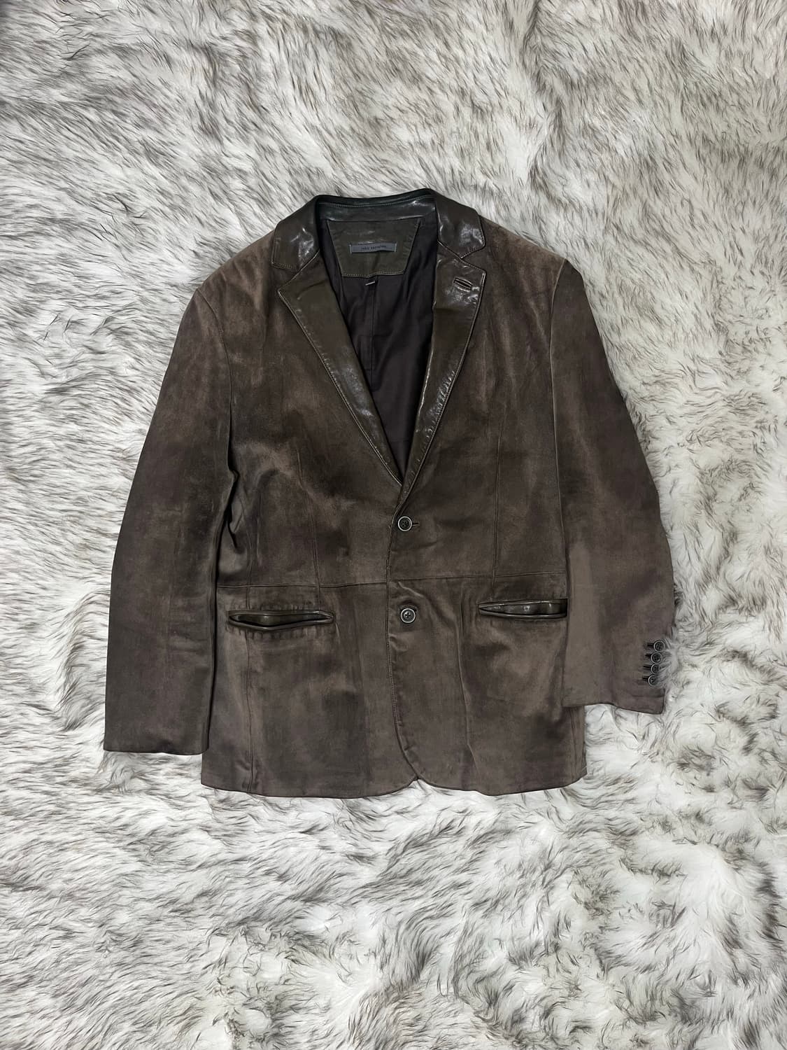 [L] 존 바바토스 레더 블레이저 상품이미지1