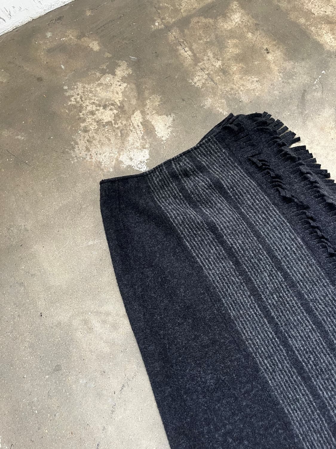 Hiroko bis 프린지 울 혼방 랩 스커트 상품이미지3