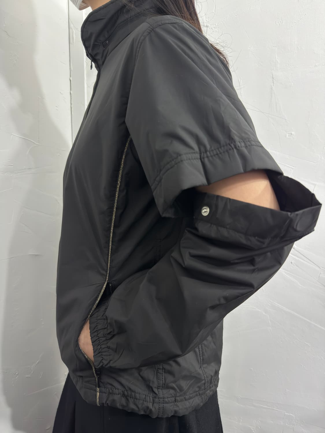 coated cloth sporty half zipup top 상품이미지4