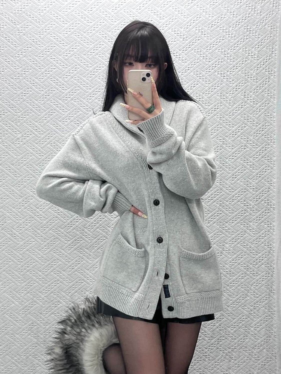 폴로 랄프로렌 빈티지 여리 모던 캐주얼 숄카라 가디건 L C10060 상품이미지2