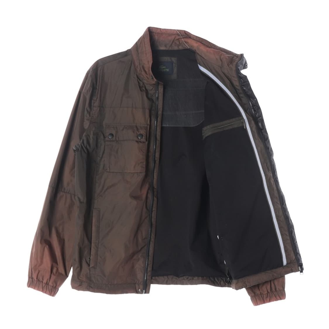 라코스테 메탈릭 브라운 나일론 필드 자켓 52 상품이미지2