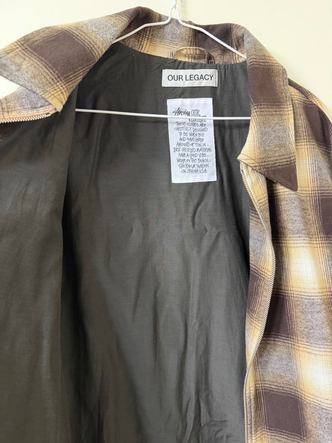 스투시 아워레가시 워크샵 블루종 자켓 플란넬 네브래스카 플란넬 플레이 상품이미지5