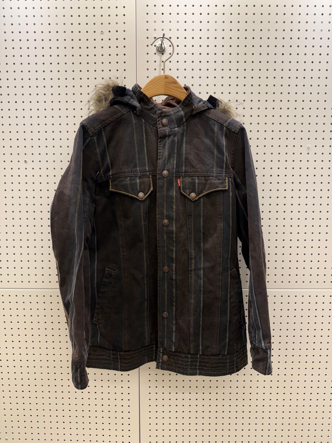 리바이스 퍼후드 스트라이프 데님 자켓 U979 상품이미지3