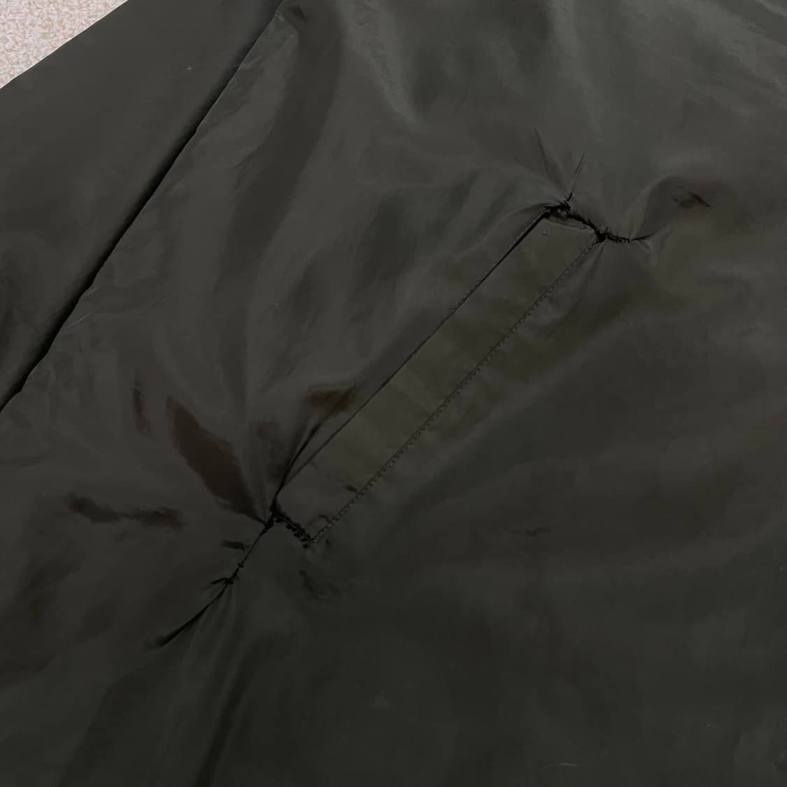 아디다스 올드스쿨 빅 트레포일 후드 점퍼 카키 상품이미지7