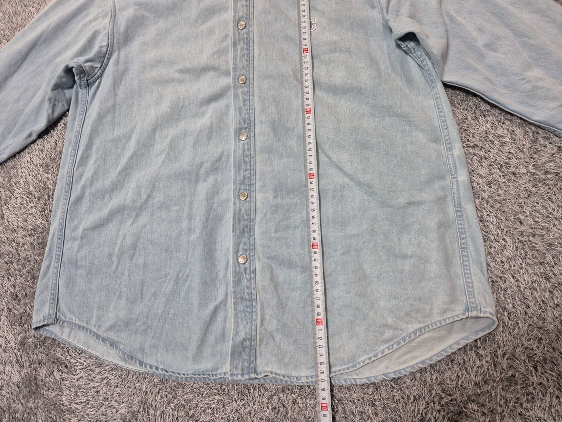 커버낫 남성 C로고 워싱 데님셔츠 M 상품이미지9