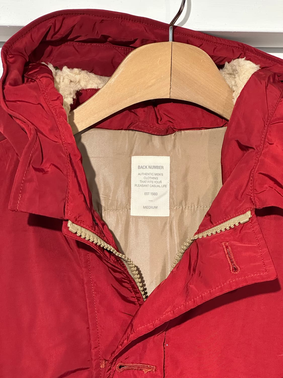 딥 레드 후드파카 상품이미지8