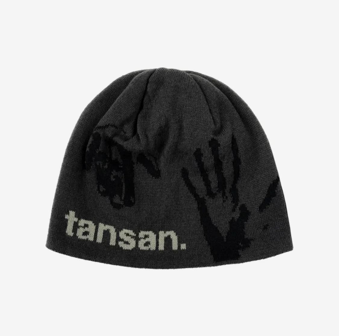 탄산마그네슘 자카드 핸드 그립 비니 차콜 상품이미지1