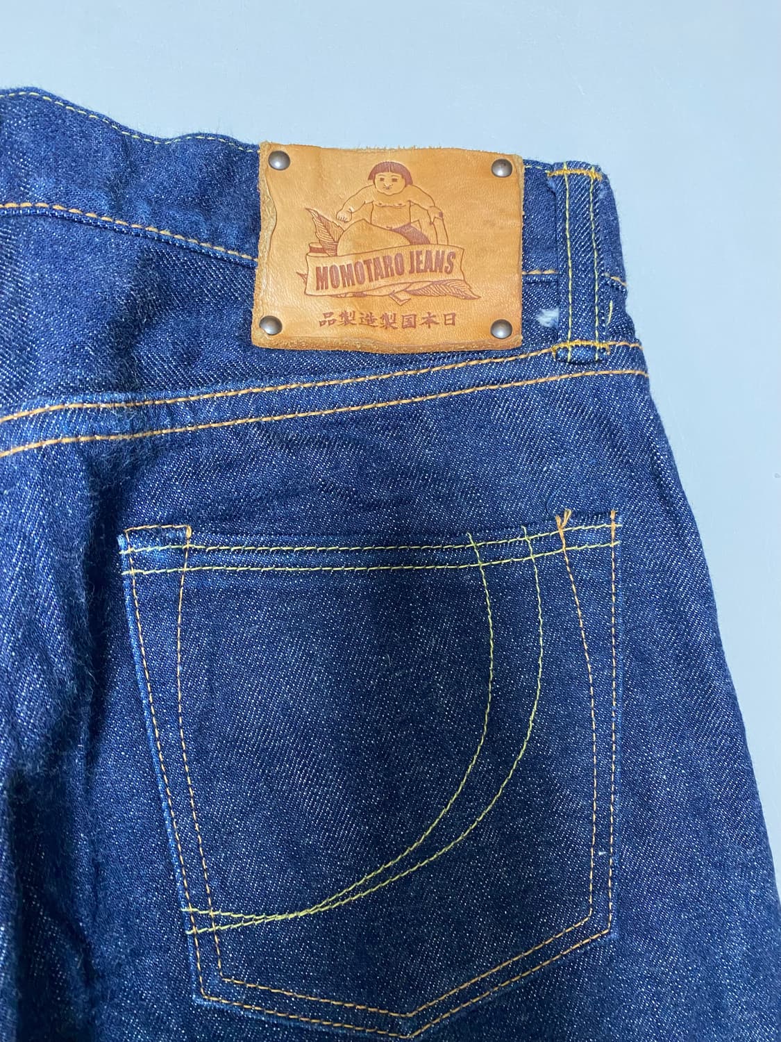 모모타로 G007-MB 셀비지 데님 W28 상품이미지3