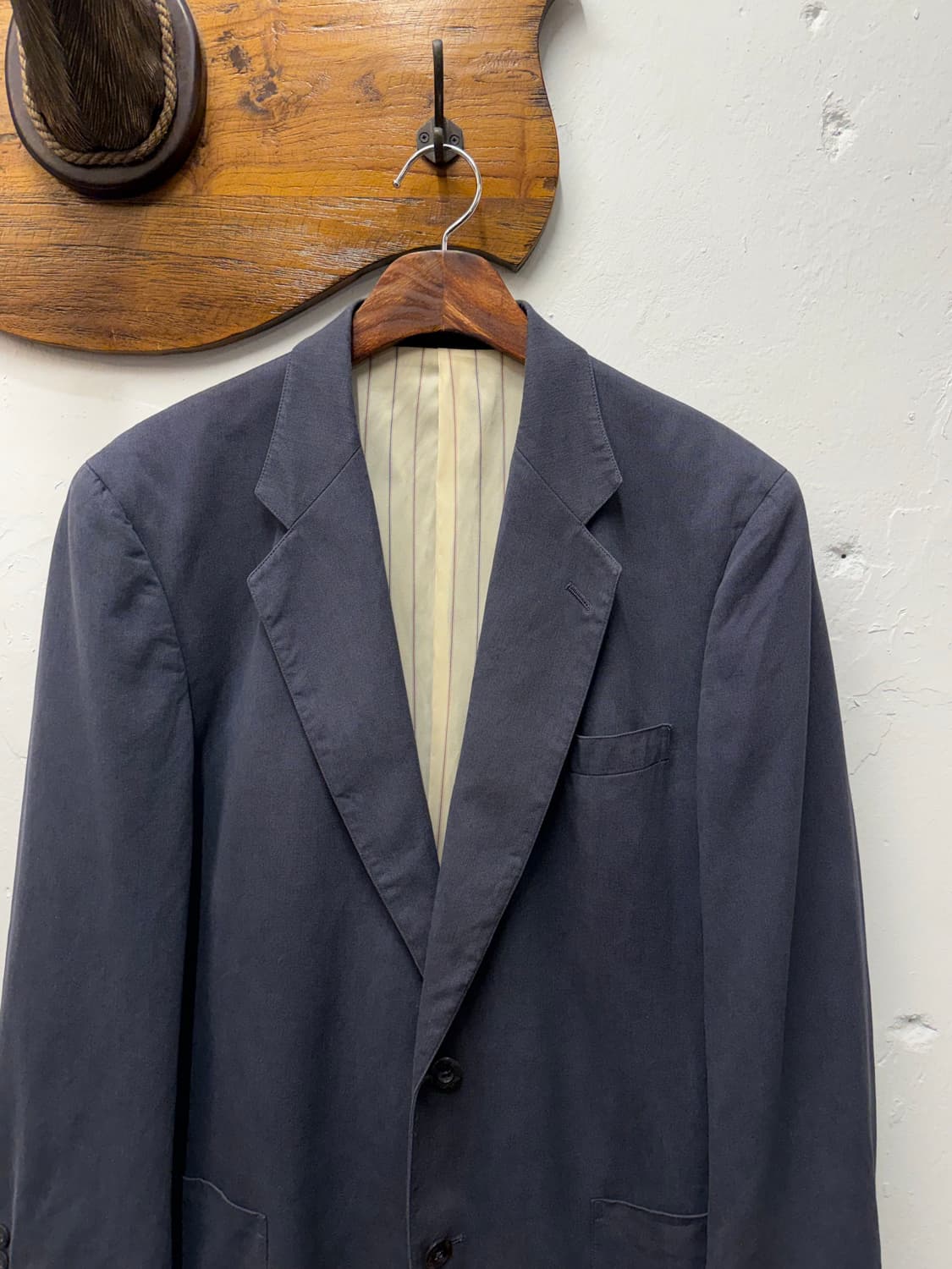 90s Burberrys Tencel-Cotton 2-Button Bla 상품이미지2