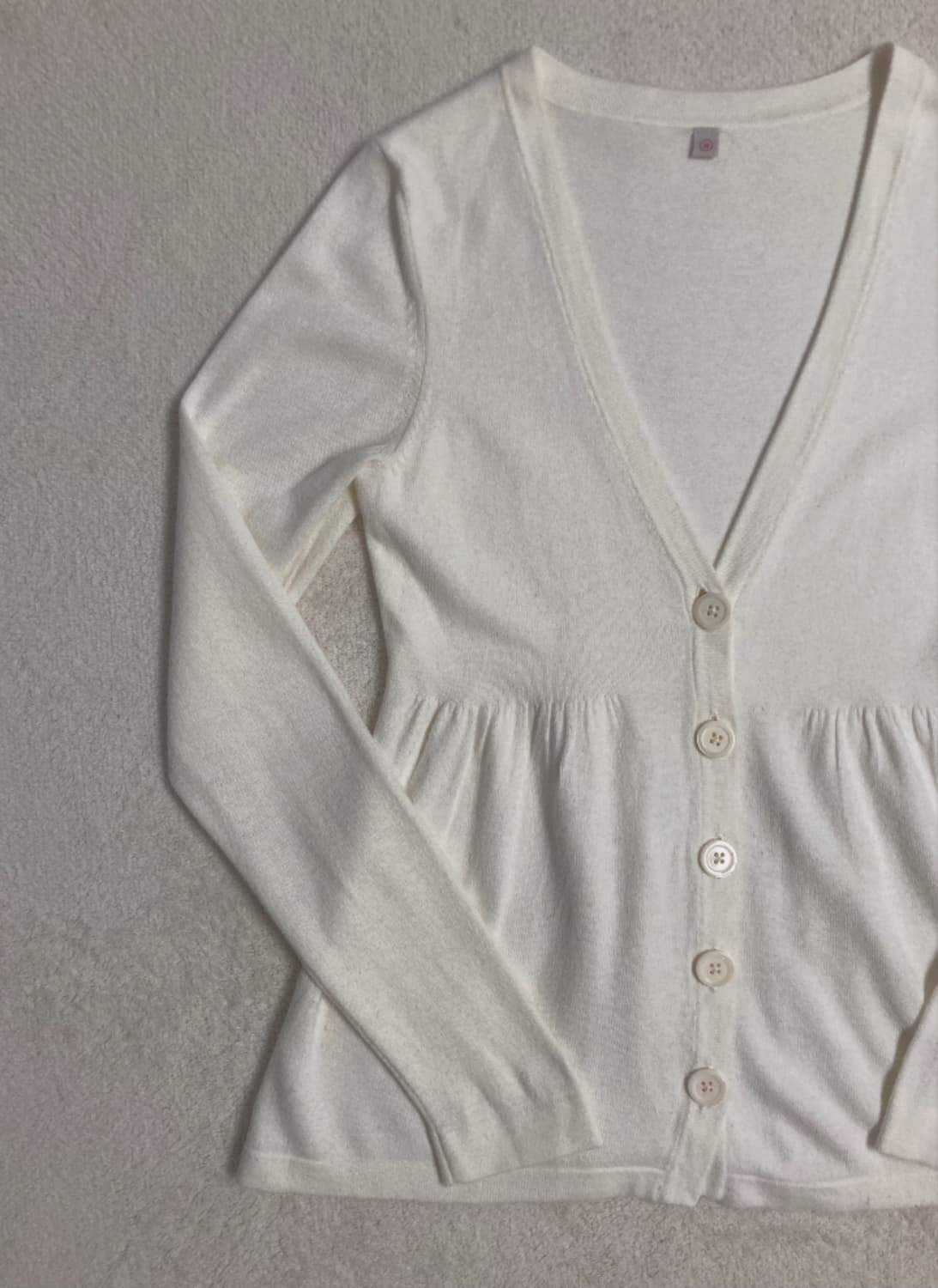 크림 허리셔링 가디건 상품이미지2