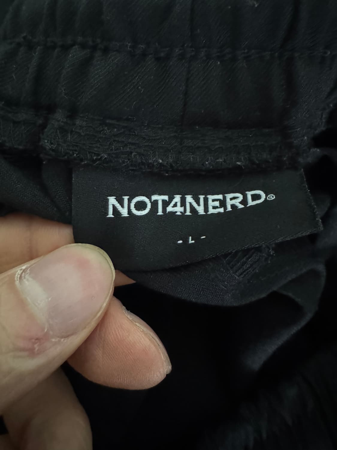 낫포너드 밑단 스트링 트레이닝 밴딩 카고팬츠 L 블랙 상품이미지3