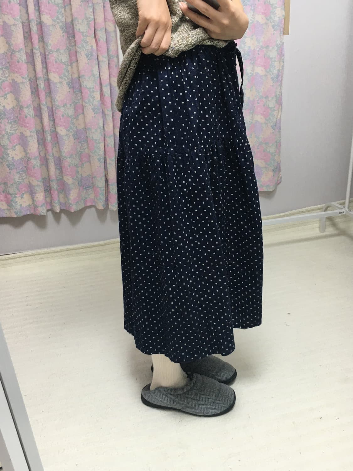 네이비 도트 스커트 상품이미지6