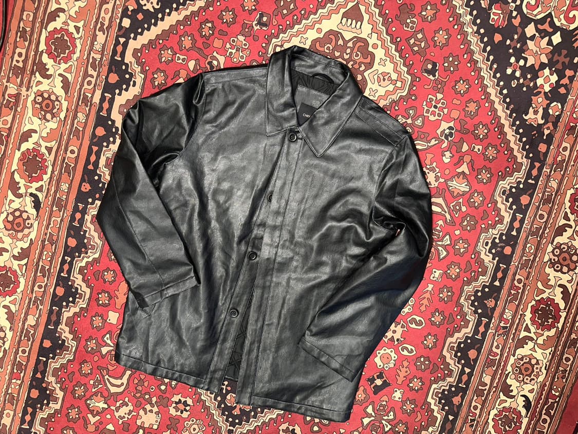 ( L-XL ) 가죽코트 가죽카코트 레더자켓 가죽자켓 빈티지가죽자켓 상품이미지1