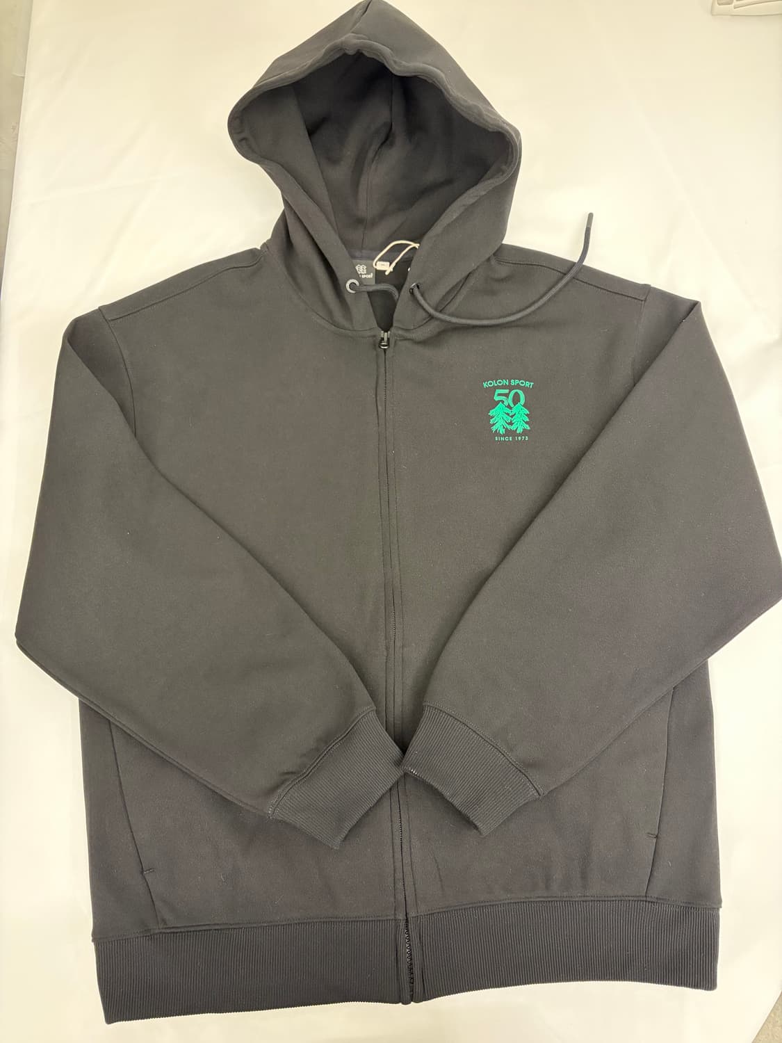 [M] 코오롱스포츠 블랙 후드 집업 상품이미지1