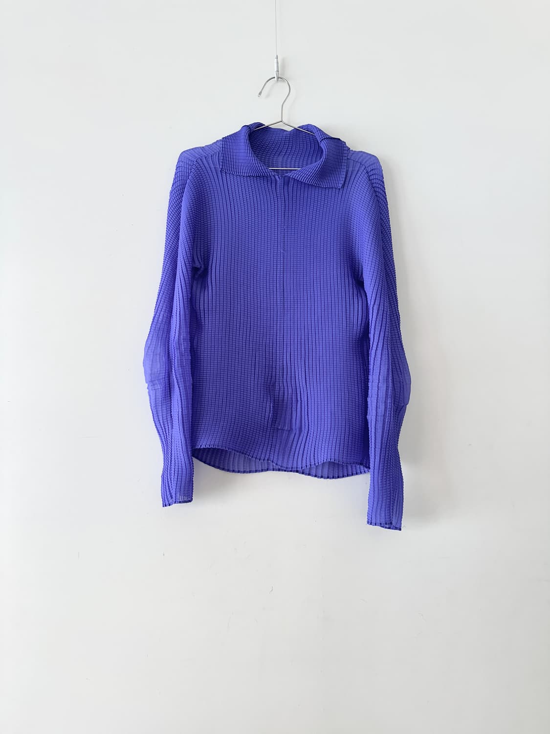 Textured pk pleats top / purple 상품이미지1