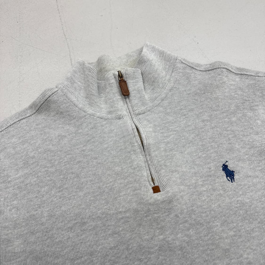 폴로 신형 포니 아노락 반집업 니트 그레이 상품이미지3