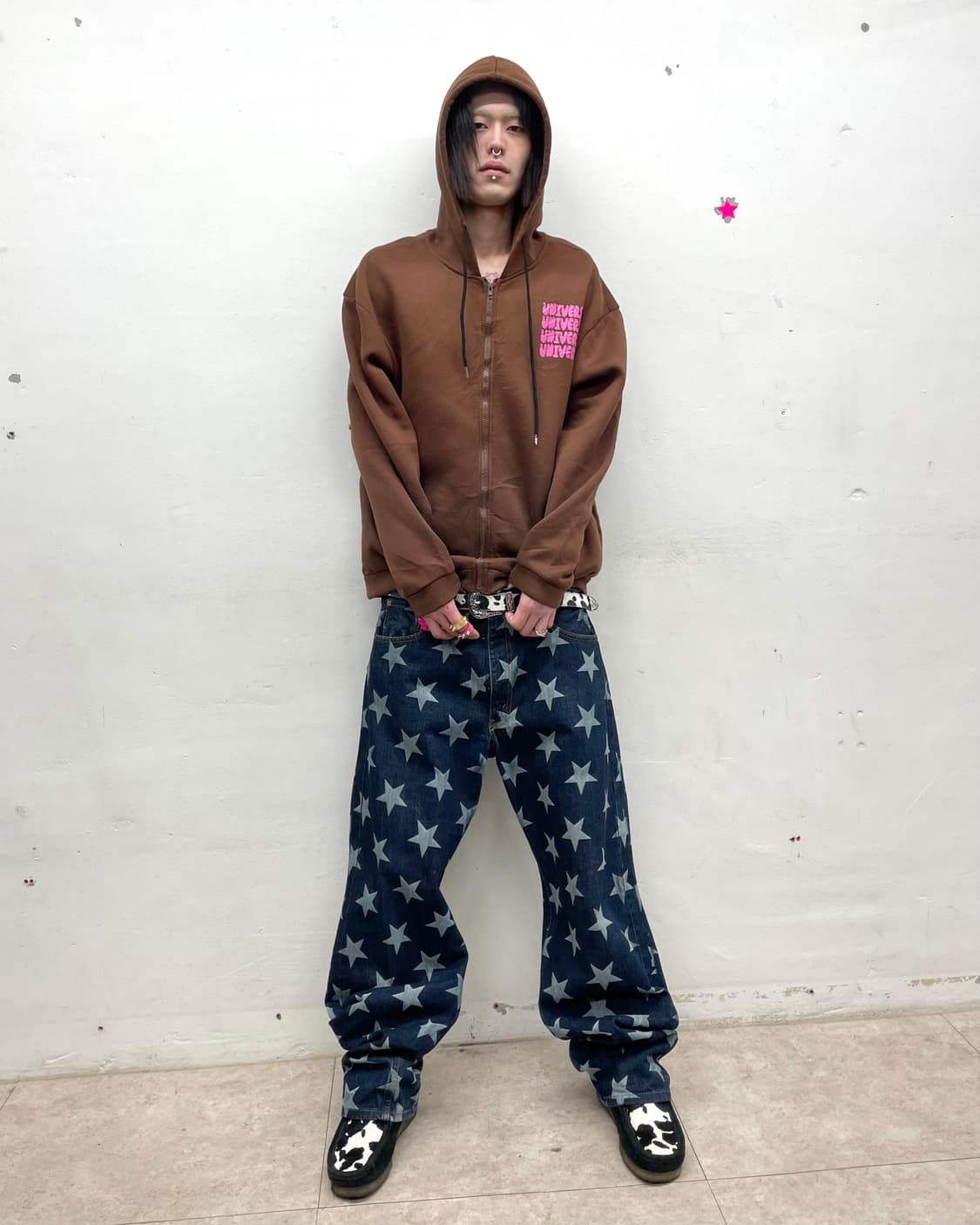 Rocket Street Brown Big Hood Zip-Up 상품이미지5