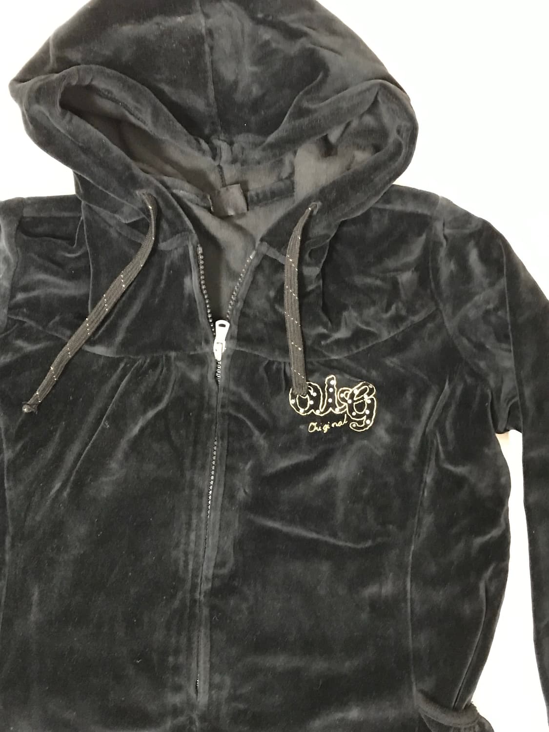 벨벳 트레이닝 후드집업 하이틴 빈티지 상품이미지2