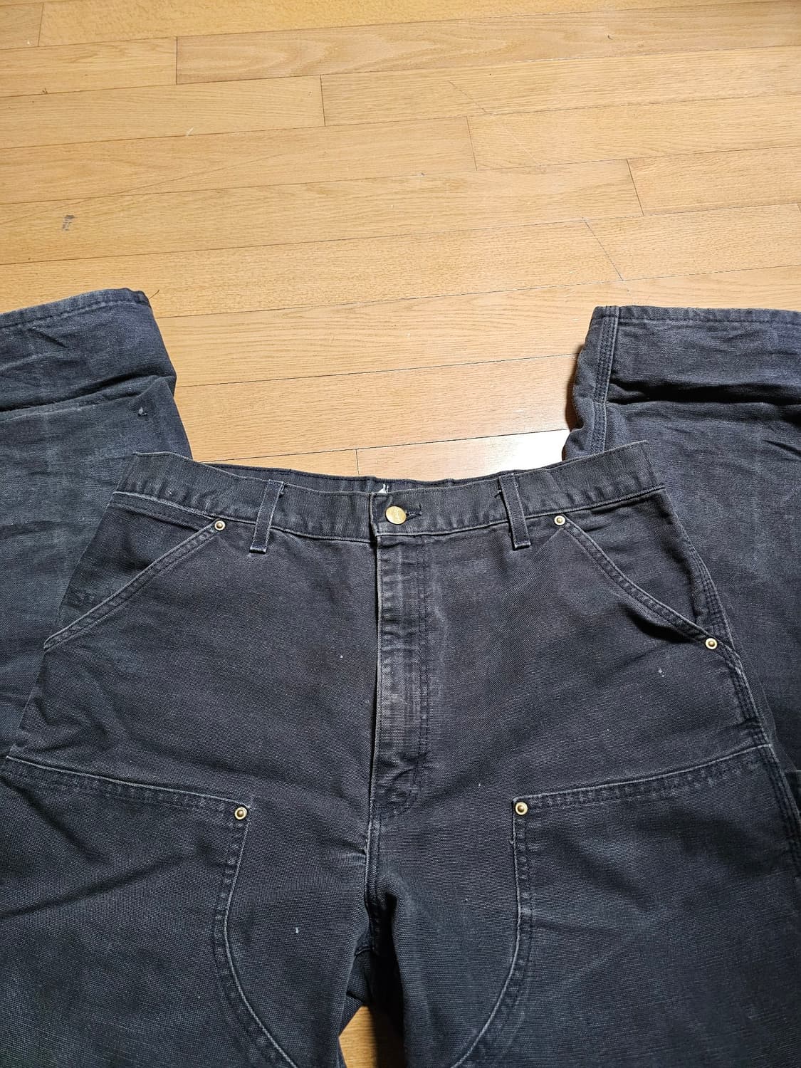 칼하트 빈티지 더블니 블랙 판매 상품이미지9