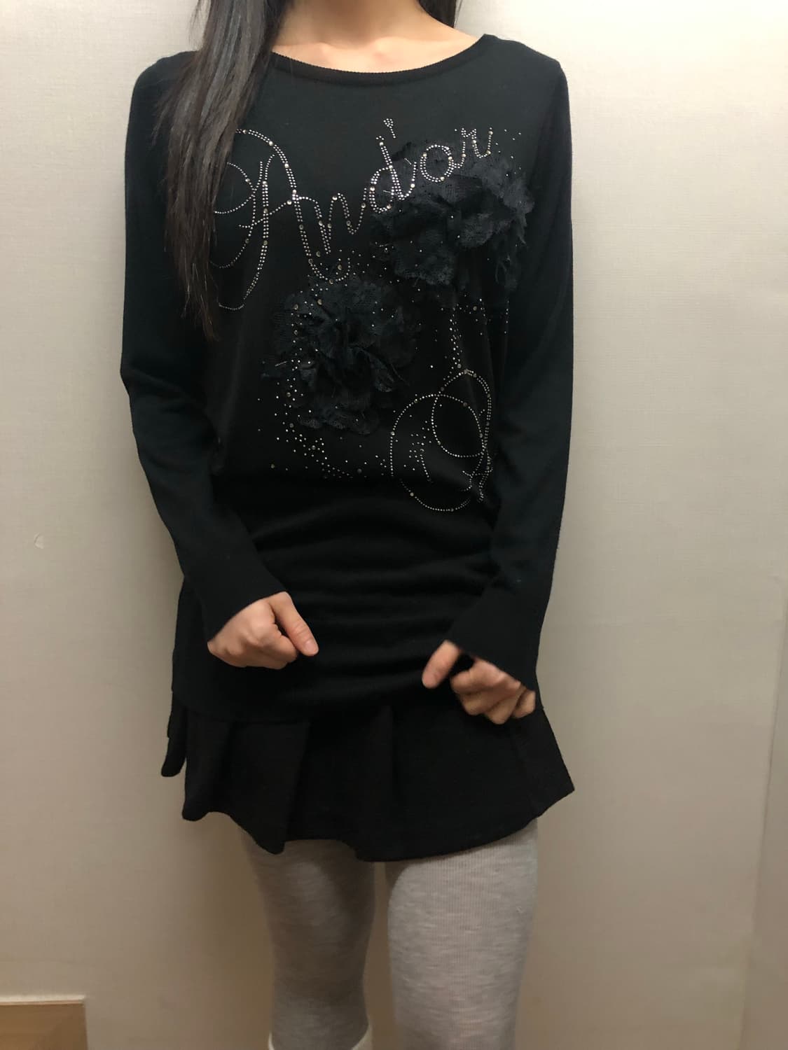 빈티지 블랙 오리엔탈 탑 상품이미지2