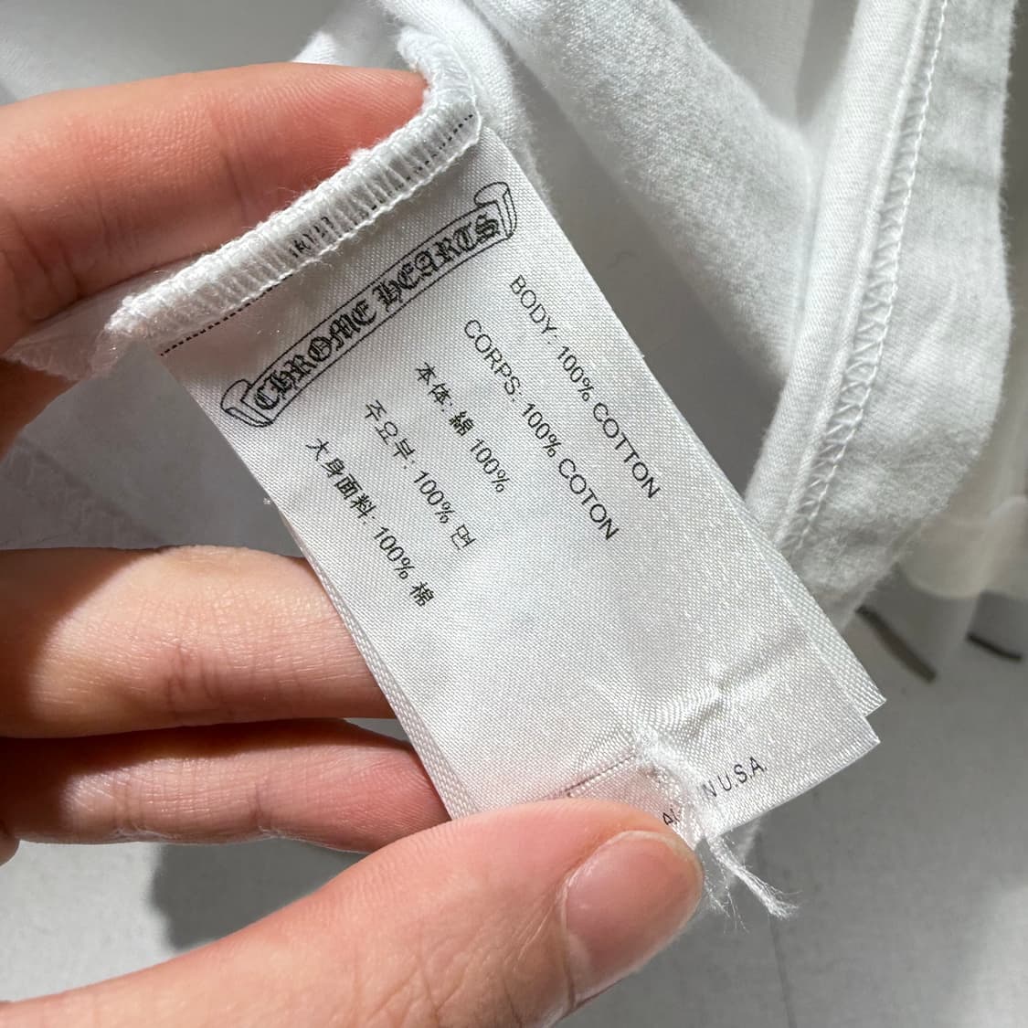 2XL / 크롬하츠 넥로고 자수 화이트 롱슬리브 상품이미지6
