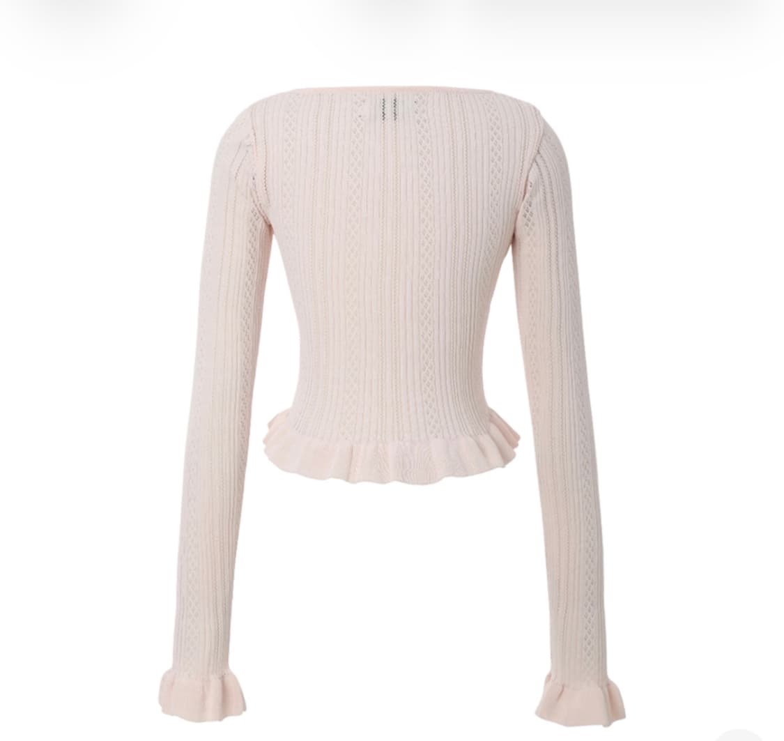 쓰리타임즈 아이리스 가디건 핑크 s 상품이미지2