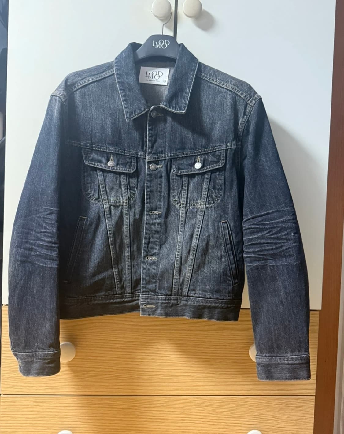 엘무드 셋업 버번트러커 자켓+빅보이 와이드데님 46사이즈 상품이미지3