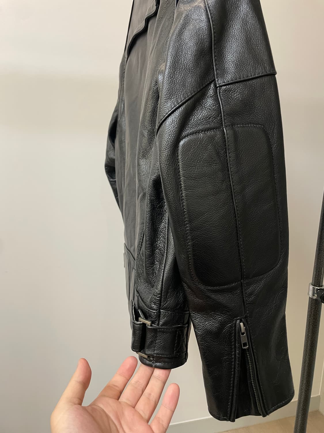 (M) 소가죽 라이더 자켓 상품이미지5